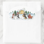 Christmas Cavalier King Charles Spaniel Aufkleber (Tasche)