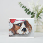 Christmas Cavalier King Charles Spaniel Feiertagspostkarte (Stehend Vorderseite)