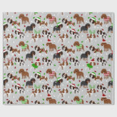 Christmas Cavalier King Charles Spaniel Geschenkpapier (Flach)