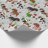 Christmas Cavalier King Charles Spaniel Geschenkpapier (Ecke)