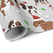 Christmas Cavalier King Charles Spaniel Geschenkpapier (Rolleneckpunkt)