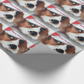 Christmas Cavalier King Charles Spaniel Geschenkpapier (Ecke)
