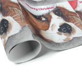 Christmas Cavalier King Charles Spaniel Geschenkpapier (Rolleneckpunkt)