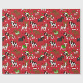 Christmas Cavalier King Charles Spaniel Geschenkpapier (Flach)