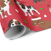 Christmas Cavalier King Charles Spaniel Geschenkpapier (Rolleneckpunkt)