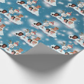 Christmas Cavalier King Charles Spaniel  Geschenkpapier (Ecke)