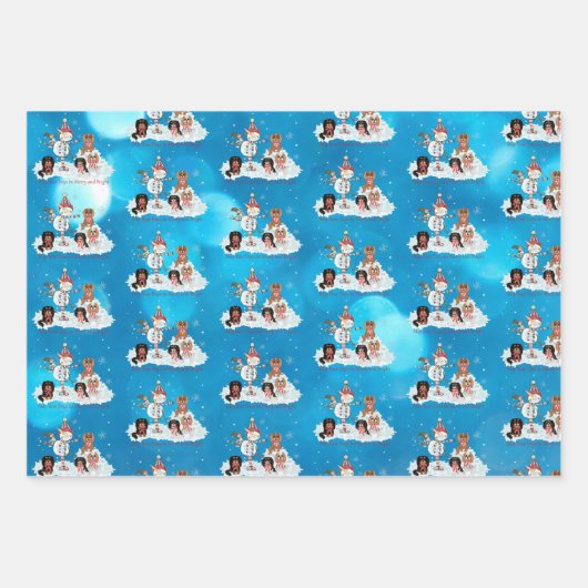 Christmas Cavalier King Charles Spaniel Geschenkpapier Set (Vorderseite 2)