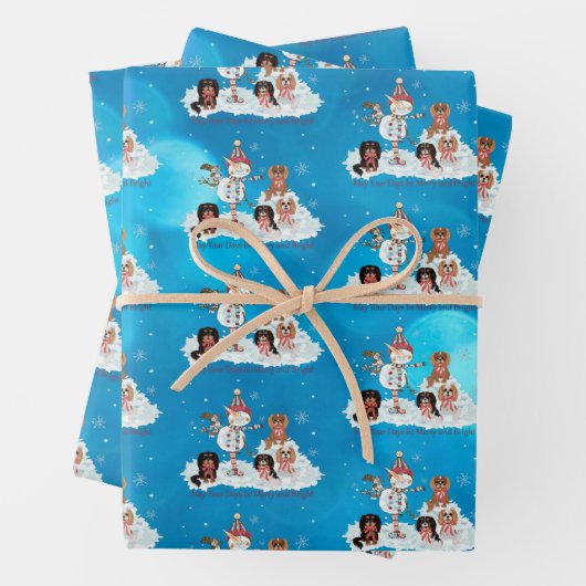 Christmas Cavalier King Charles Spaniel Geschenkpapier Set (Beispiel)