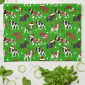 Christmas Cavalier King Charles Spaniel Geschirrtuch (Gefaltet)