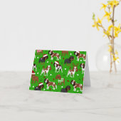 Christmas Cavalier King Charles Spaniel Karte (Gelbe Blume)