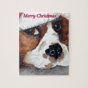 Christmas Cavalier King Charles Spaniel Puzzle