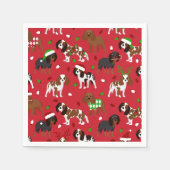 Christmas Cavalier King Charles Spaniel Serviette (Vorderseite)