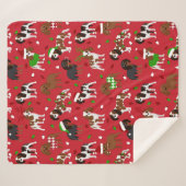 Christmas Cavalier King Charles Spaniel Sherpadecke (Vorderseite (Horizontal))