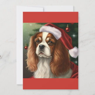 Christmas Cavalier King Charles Spaniel T - Shirt Feiertagskarte