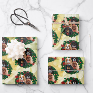 Christmas Cavalier King Charles Spaniel Weihnachte Geschenkpapier Set