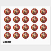 Christmas Cavalier Spaniel Stickers (Blatt)