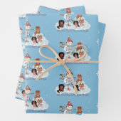 Christmas Cavalier Spaniel Wrapping Paper Geschenkpapier Set (Beispiel)