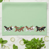 Christmas Cavaliers Parade Geschirrtuch (Gefaltet)