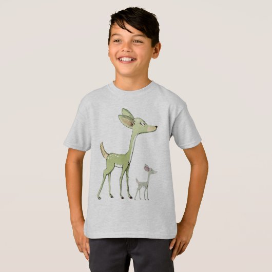 Christmas Celebration Green Deers Holidays Cute T-Shirt (Vorne ganz)