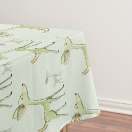 Christmas Celebration Green Deers Holidays Cute Tischdecke