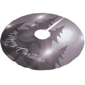 Christmas Celebration Pink Trees Purple Elegant Polyester Weihnachtsbaumdecke (Schrägansicht)