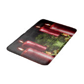 Christmas Celebration Red Candles Winter Holidays Badematte (Schrägansicht)