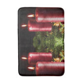 Christmas Celebration Red Candles Winter Holidays Badematte (Vorderseite Vertikal)