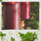 Christmas Celebration Red Candles Winter Holidays Geschirrtuch (Gefaltet)