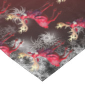 Christmas Celebration Red Reindeer Elegant Tischdecke (Schrägansicht)