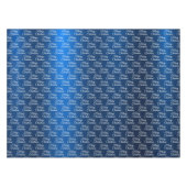 Christmas Celebration White Snowflakes Navy Blue Tischdecke (Vorderseite (Horizontal))