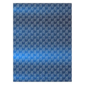 Christmas Celebration White Snowflakes Navy Blue Tischdecke (Vorderseite)