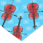 Christmas Cello Cellist Musician Pattern Kurzer Tischläufer (Ecke)