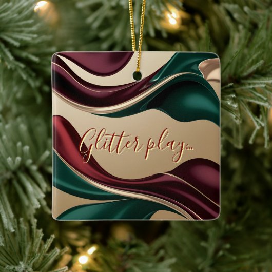 Christmas ceramic ornament in a stylish graphic (Baum)