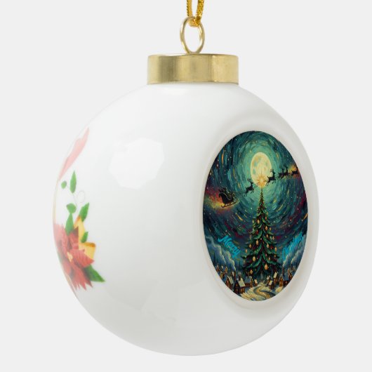 Christmas Ceramic Ornament –Round Keepsake (Links)