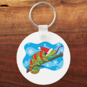 Christmas Chameleon Schlüsselanhänger (Vorderseite)