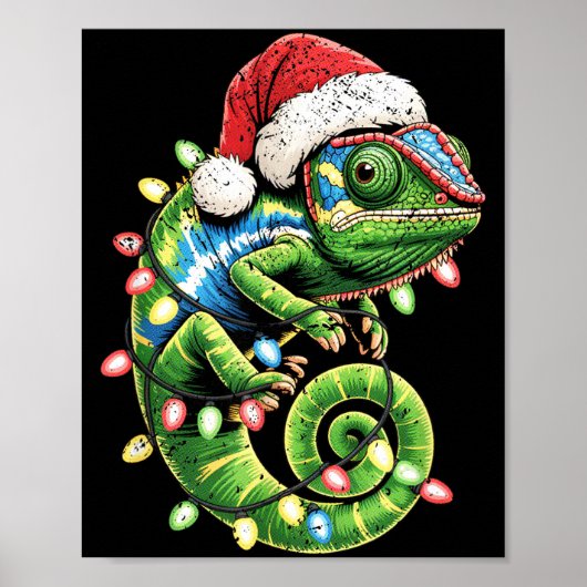 Christmas Chameleon Toddler Kids Boys Christmas Xm Poster (Vorne)