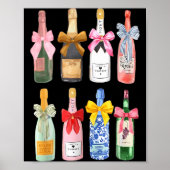 Christmas Champagne Cool Gl Coquette Bottle  Poster (Vorne)