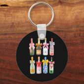 Christmas Champagne Cool Gl Coquette Bottle Schlüsselanhänger (Vorderseite)