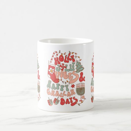 Christmas Chanukah hanukkah Groovy Vibes Kaffeetasse (Mittel)