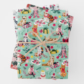 CHRISTMAS CHAOS BUNDLE CATS, PENGUINS, POINSETTIA GESCHENKPAPIER SET (Beispiel)