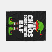 Christmas Chaos Coordinator Elf Funny Xmas Holiday Fleecedecke (Vorderseite (Horizontal))