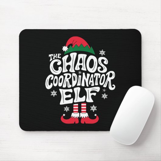 Christmas Chaos Coordinator Elf Xmas Pajama Gift M Mousepad (Mit Mouse)