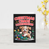 Christmas Chaos Coordinator Xmas Puppy Funny Shi-o Karte (Gelbe Blume)