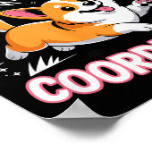 Christmas Chaos Coordinator Xmas Puppy Funny Welsh Poster (Ecke)