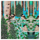 Christmas Chatter Chickadees Fabric 1 Stoff (Muster)