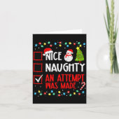 Christmas Checklist Naughty Nice An Attempt Was Ma Karte (Vorderseite)