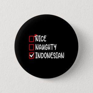 Christmas Checklist Nice Naughty Indonesian Boy Gi Button