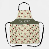 Christmas Cheer Apron with Deer and Trees Schürze (Vorderseite)