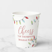Christmas Cheer Calligraphy Script Custom Pappbecher (Rückseite)
