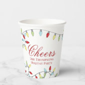 Christmas Cheer Calligraphy Script Custom Pappbecher (Vorderseite)